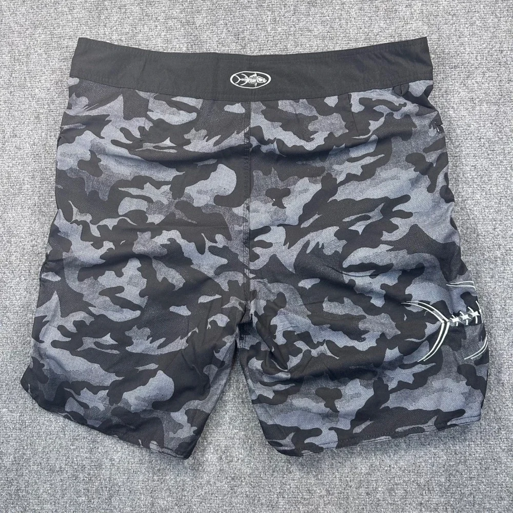 [Lot of 2]Tormenter Board Shorts Men's‎ 40 Black Camo Cargo Swim Trunks Big Fish